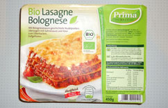 Produkttest Prima MenÃ¼ Bio Lasagne